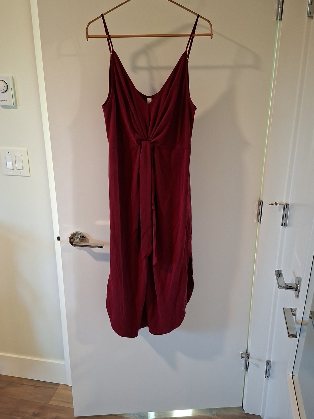 NWT Gentle Fawn Burgundy Modal "Nashville" Midi Tie-waist Dress (Size L)